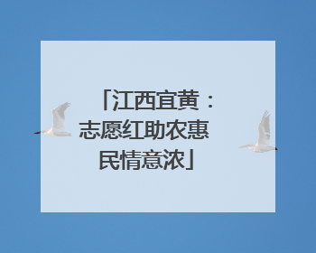 江西宜黄：志愿红助农惠民情意浓