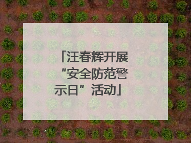 汪春辉开展“安全防范警示日”活动