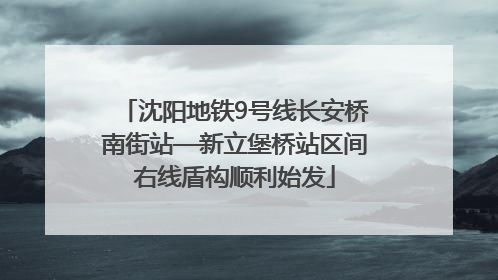 沈阳地铁9号线长安桥南街站—新立堡桥站区间右线盾构顺利始发