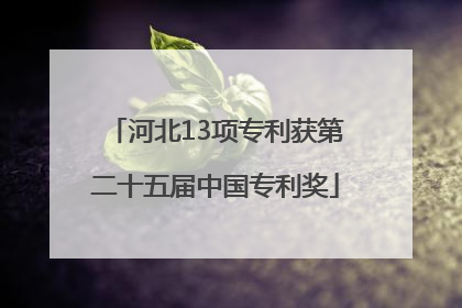 河北13项专利获第二十五届中国专利奖