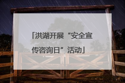 洪湖开展“安全宣传咨询日”活动