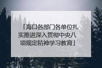 海口各部门各单位扎实推进深入贯彻中央八项规定精神学习教育