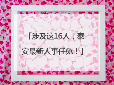 涉及这16人，泰安最新人事任免！