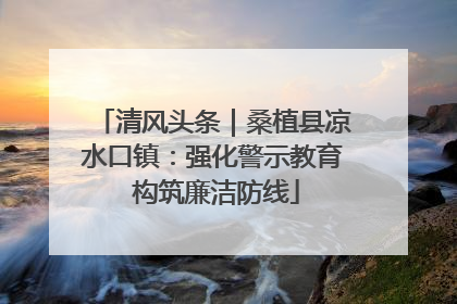 清风头条｜桑植县凉水口镇：强化警示教育 构筑廉洁防线