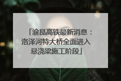 渝昆高铁最新消息：洛泽河特大桥全面进入悬浇梁施工阶段