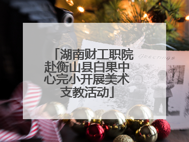 湖南财工职院赴衡山县白果中心完小开展美术支教活动