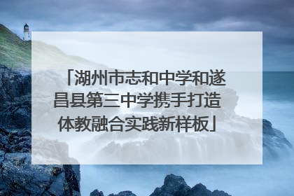 湖州市志和中学和遂昌县第三中学携手打造体教融合实践新样板