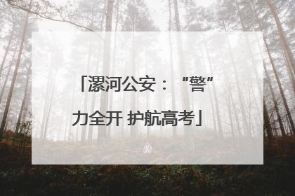 漯河公安：“警”力全开 护航高考