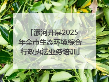 漯河开展2025年全市生态环境综合行政执法业务培训