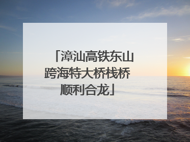 漳汕高铁东山跨海特大桥栈桥顺利合龙