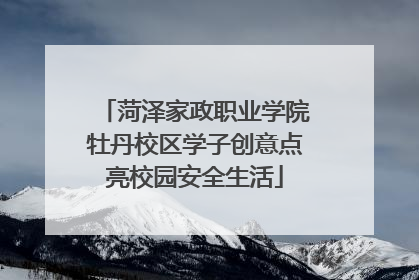 菏泽家政职业学院牡丹校区学子创意点亮校园安全生活