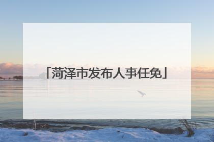 菏泽市发布人事任免