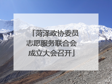 菏泽政协委员志愿服务联合会成立大会召开