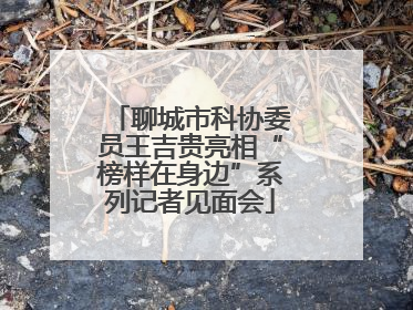 聊城市科协委员王吉贵亮相“榜样在身边”系列记者见面会