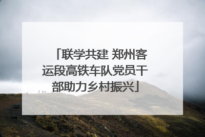 联学共建 郑州客运段高铁车队党员干部助力乡村振兴