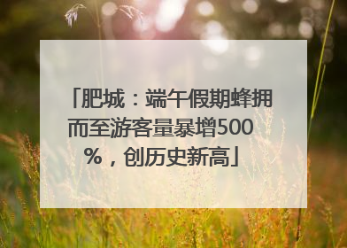 肥城：端午假期蜂拥而至游客量暴增500%，创历史新高