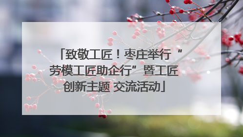 致敬工匠！枣庄举行“劳模工匠助企行”暨工匠创新主题 交流活动