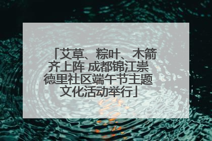 艾草、粽叶、木箭齐上阵 成都锦江崇德里社区端午节主题文化活动举行