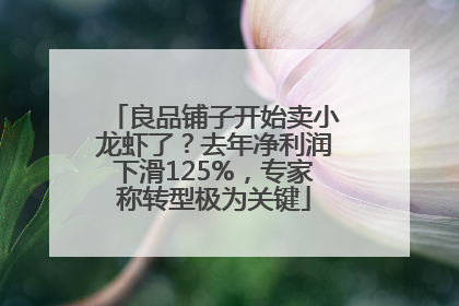 良品铺子开始卖小龙虾了？去年净利润下滑125%，专家称转型极为关键
