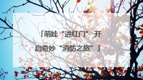 萌娃“进红门” 开启奇妙“消防之旅”