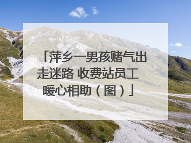 萍乡一男孩赌气出走迷路 收费站员工暖心相助（图）