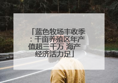蓝色牧场丰收季：千亩养殖区年产值超三千万 海产经济活力足