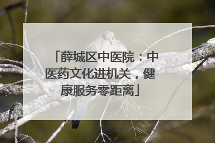 薛城区中医院：中医药文化进机关，健康服务零距离