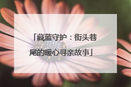 藏蓝守护：街头巷尾的暖心寻亲故事
