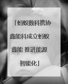 蚂蚁数科携协鑫能科成立蚂蚁鑫能 推进能源智能化