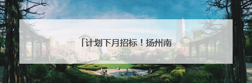 计划下月招标！扬州南部地区将建2条快速路