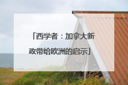 西学者：加拿大新政带给欧洲的启示