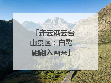 连云港云台山景区：白鹭翩翩入画来