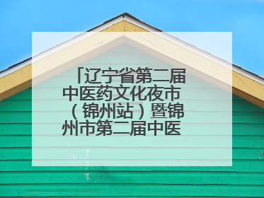 辽宁省第二届中医药文化夜市（锦州站）暨锦州市第二届中医康养夜市启幕