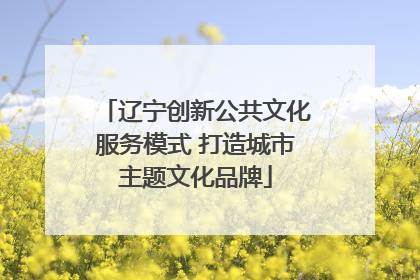 辽宁创新公共文化服务模式 打造城市主题文化品牌
