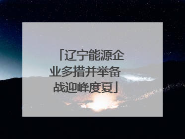 辽宁能源企业多措并举备战迎峰度夏