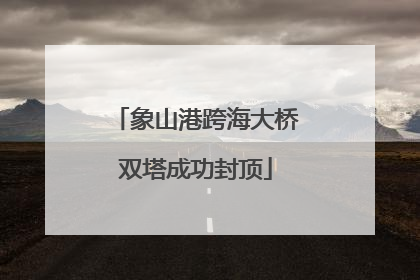 象山港跨海大桥双塔成功封顶