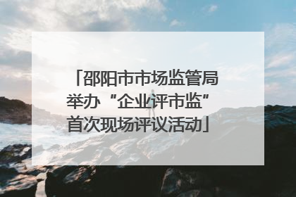 邵阳市市场监管局举办“企业评市监”首次现场评议活动
