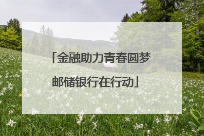 金融助力青春圆梦邮储银行在行动