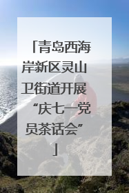 青岛西海岸新区灵山卫街道开展“庆七一党员茶话会”