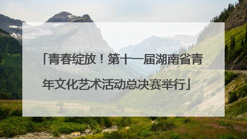 青春绽放！第十一届湖南省青年文化艺术活动总决赛举行