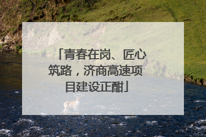 青春在岗、匠心筑路，济商高速项目建设正酣