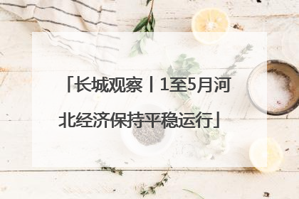 长城观察丨1至5月河北经济保持平稳运行