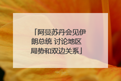 阿曼苏丹会见伊朗总统 讨论地区局势和双边关系