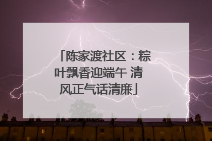 陈家渡社区：粽叶飘香迎端午 清风正气话清廉