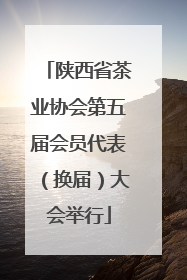 陕西省茶业协会第五届会员代表（换届）大会举行