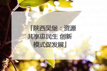 陕西吴堡：资源共享惠民生 创新模式促发展