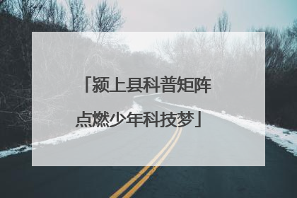 颍上县科普矩阵点燃少年科技梦