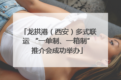龙拱港（西安）多式联运 “一单制、一箱制” 推介会成功举办