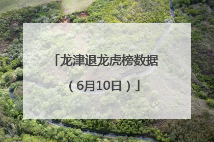 龙津退龙虎榜数据（6月10日）
