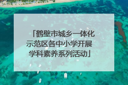 鹤壁市城乡一体化示范区各中小学开展学科素养系列活动